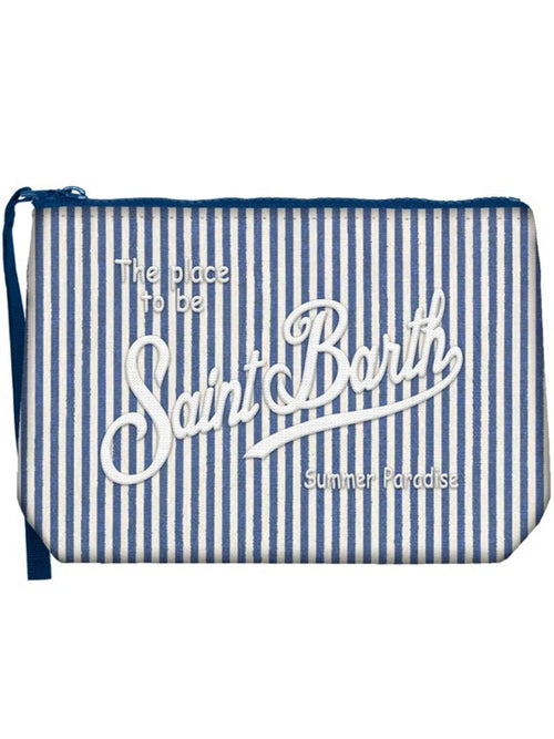 Mc2 Saint Barth ALINE SOFT pochette in cotone da uomo LINEN STRIPES 6110 EMB