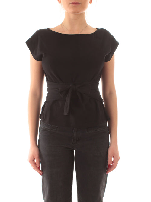 Patrizia Pepe T-shirt in cotone nero