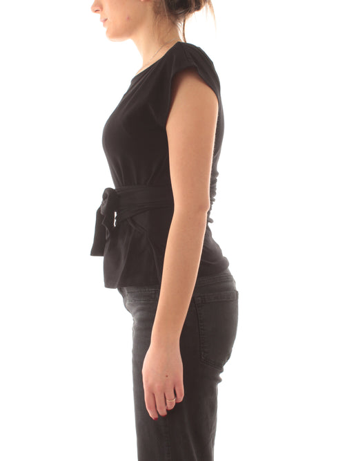 Patrizia Pepe T-shirt in cotone nero