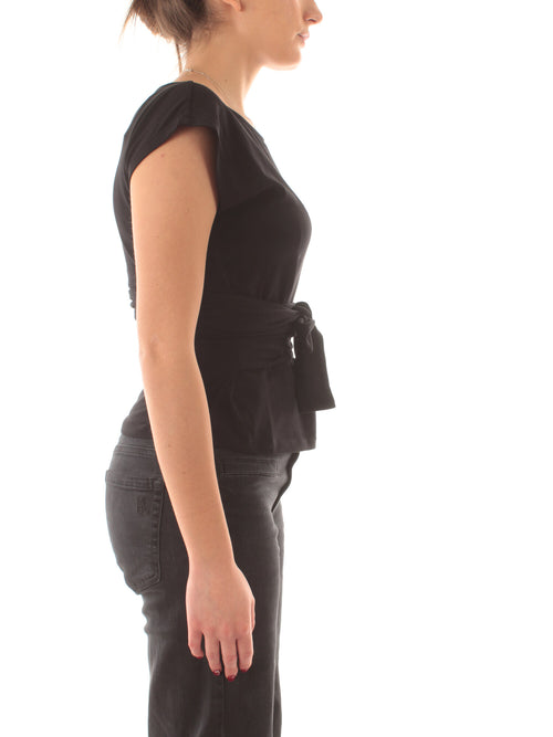 Patrizia Pepe T-shirt in cotone nero