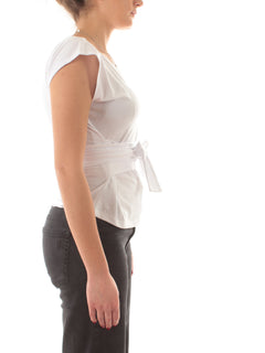 Patrizia Pepe T-shirt in cotone bianco ottico