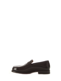 Santoni mocassino in pelle liscia da uomo nero