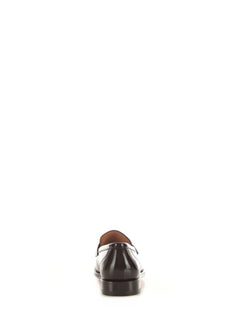 Santoni mocassino in pelle liscia da uomo nero