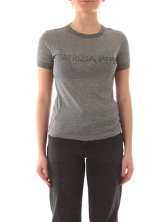 Patrizia pepe T-shirt in maglia da donna urban grey