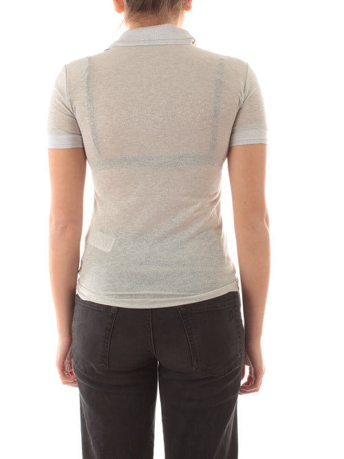 Patrizia Pepe T-shirt in maglia da donna bianco