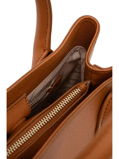 Patrizia Pepe borsa shopping mini in pelle cuoio da donna