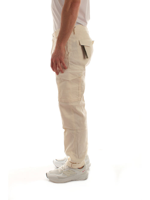 Incotex pantalone con tasconi da uomo bianco