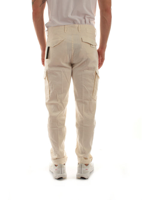 Incotex pantalone con tasconi da uomo bianco