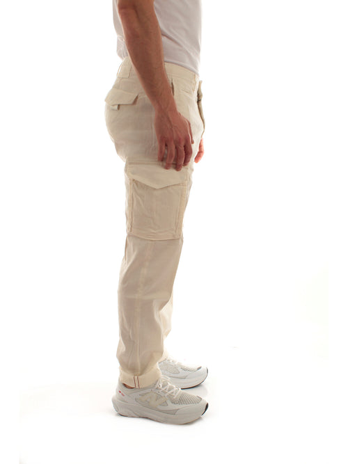 Incotex pantalone con tasconi da uomo bianco
