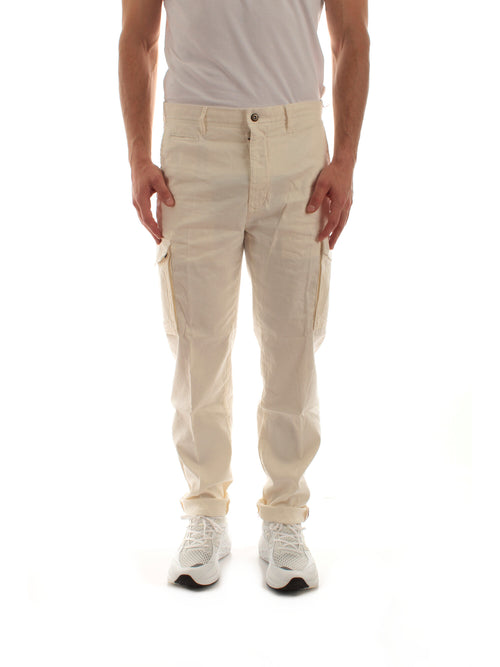 Incotex pantalone con tasconi da uomo bianco