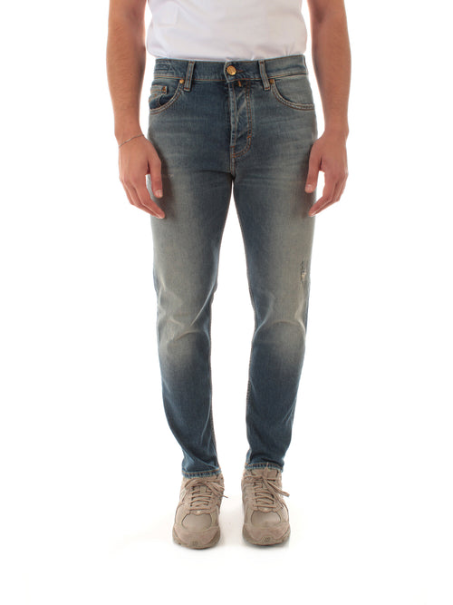 Jacob Cohen jeans cropped tapared fit da uomo medium blue