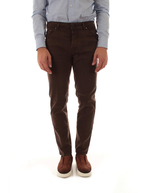 Jacob Cohen jeans scott cropped carrot slim fit da uomo brown