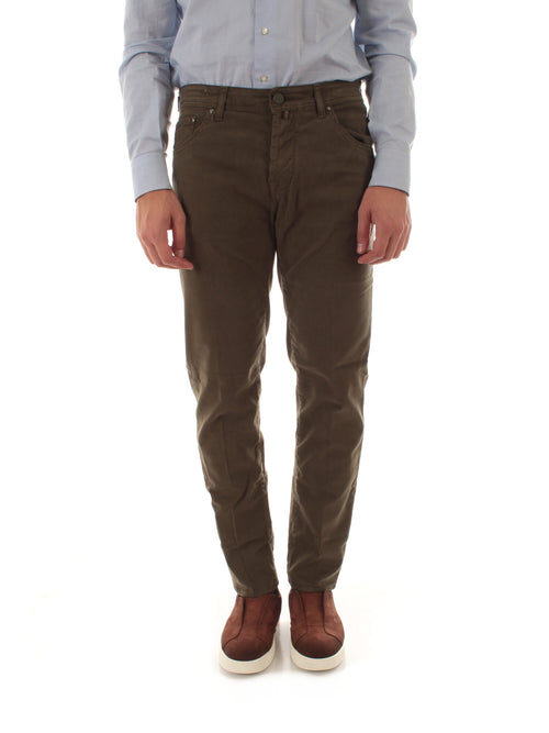 Jacob Cohen jeans scott cropped carrot slim fit da uomo green