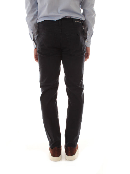 Jacob Cohen jeans scott cropped carrot slim fit da uomo navy blue