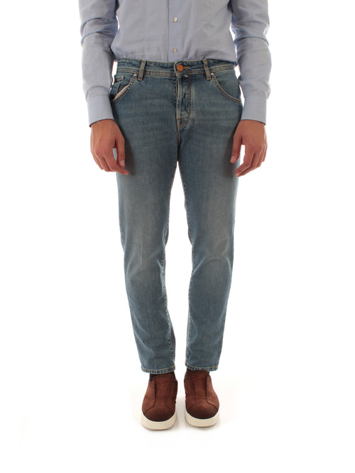 Jacob Cohen jeans scott cropped carrot slim fit da uomo light blue