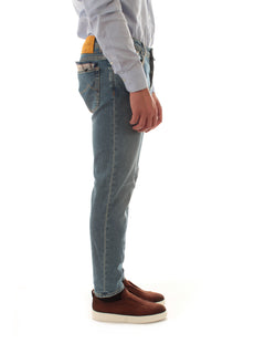 Jacob Cohen jeans scott cropped carrot slim fit da uomo light blue