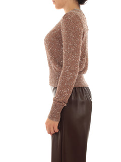 Jucca maglia in full paillettes da donna tulle