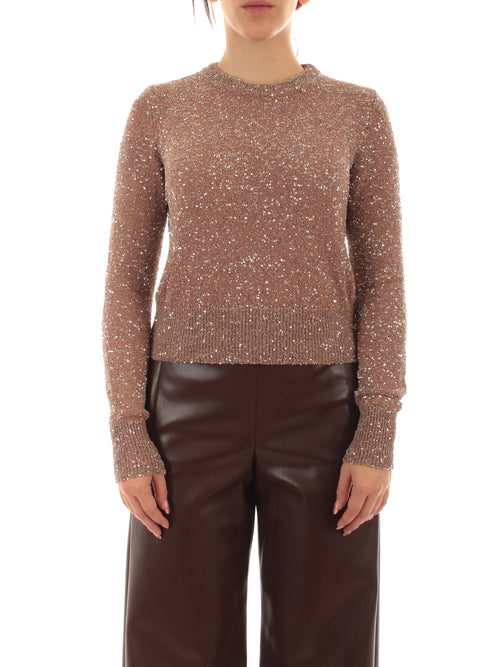 Jucca maglia in full paillettes da donna tulle