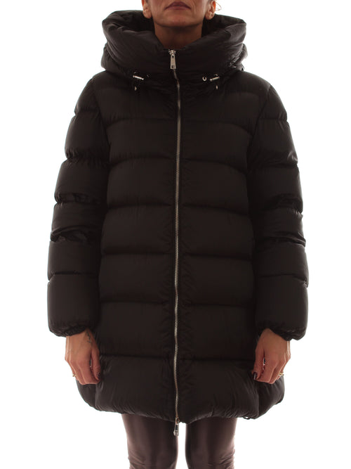 ADD piumino con cappuccio black da donna