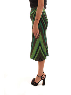 Akep gonna longuette da donna verde