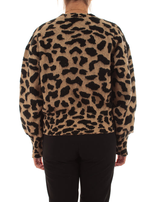 Akep maglione girocollo da donna maculato