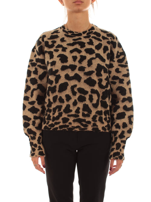 Akep maglione girocollo da donna maculato