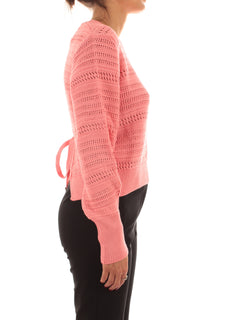 Akep maglia girocollo in punto unito da donna blush