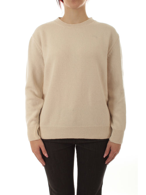 Akep maglia girocollo con frange da donna snow