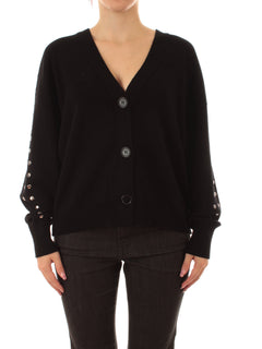 Akep cardigan con borchie da donna nero