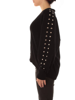 Akep cardigan con borchie da donna nero