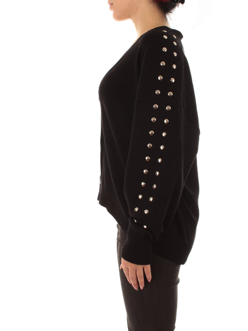 Akep cardigan con borchie da donna nero