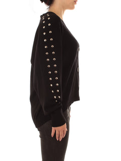 Akep cardigan con borchie da donna nero