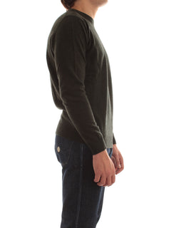 Woolrich maglione girocollo in pura lana da uomo greenstone