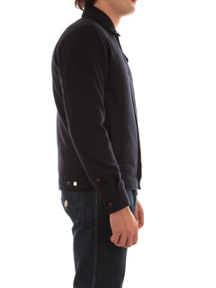 Woolrich giacca a camicia Keating in misto lana italiana riciclata da uomo melton blue