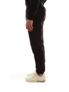 Woolrich pantaloni in misto cotone interlock da uomo black