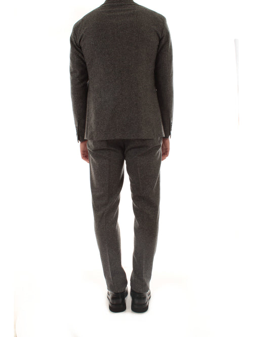 Tagliatore abito monopetto grigio da uomo