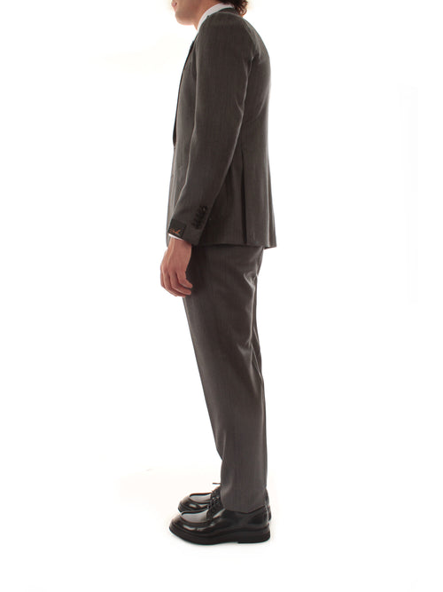 Tagliatore abito monopetto grigio da uomo