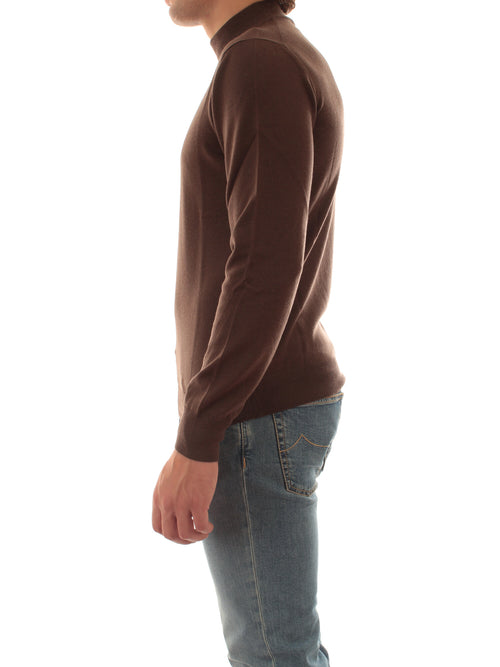 Tagliatore maglia lupetto da uomo marrone