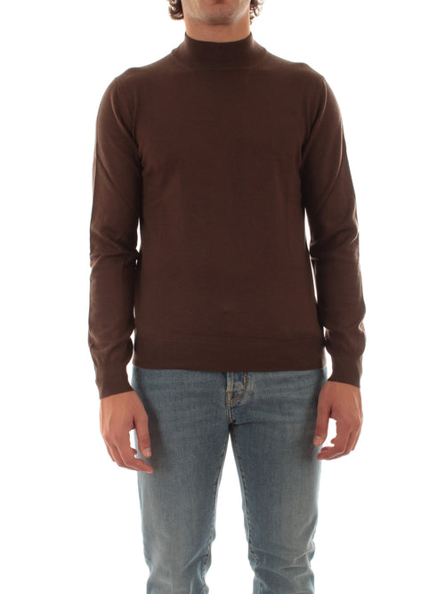 Tagliatore maglia lupetto da uomo marrone