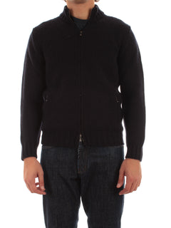 Mauro Ottaviani maglia full zip da uomo navy