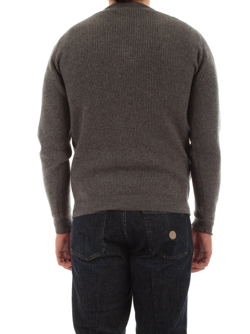 Mauro Ottaviano maglia con scollo a V da uomo grigio