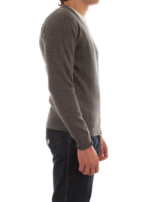 Mauro Ottaviano maglia con scollo a V da uomo grigio
