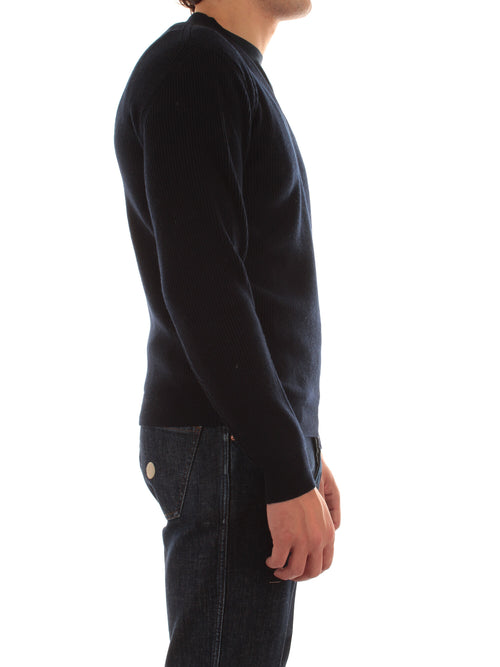 Mauro Ottaviani maglia con scollo a V da uomo marino