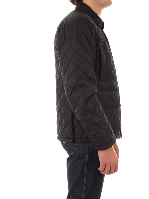 Herno giacca in nylon Chamonix e Waxed tech cotton da uomo blu