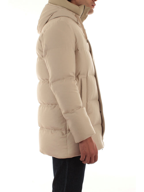 Herno giaccone in cashmere seta ed ecoage da uomo chantilly