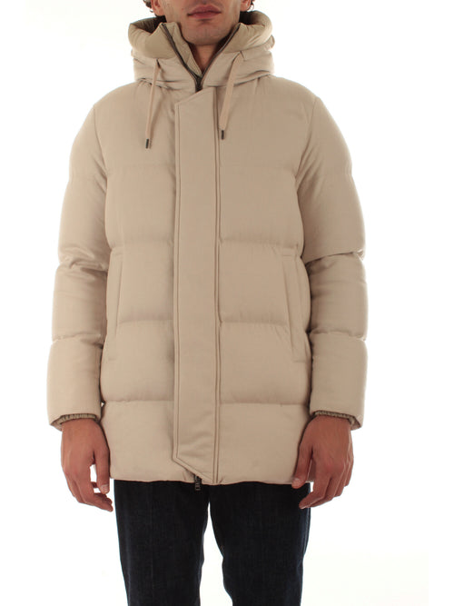 Herno giaccone in cashmere seta ed ecoage da uomo chantilly