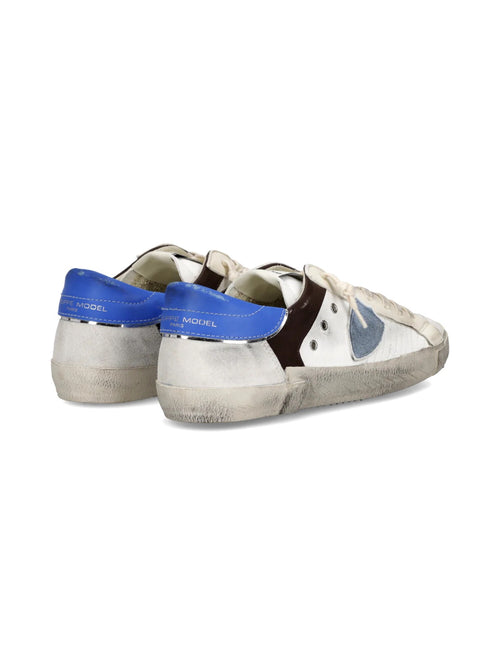 Philippe Model PARIS LOW sneakers da uomo blanc/brun/bluette