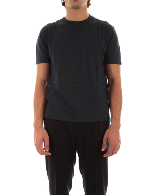 Fedeli T-shirt extreme in jersey di cotone Giza da uomo navy blue
