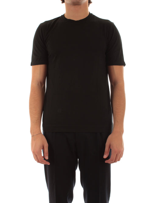 Fedeli T-shirt extreme in jersey di cotone Giza da uomo black