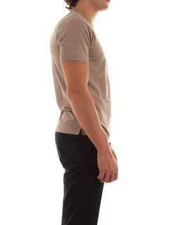 Fedeli T-shirt extreme in jersey di cotone Giza da uomo taupe